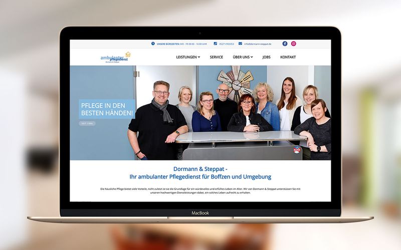 Dormann & Steppat Pflegedienst web sitesi