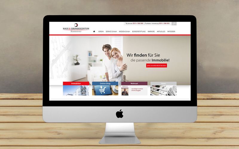 Haus & Grundeigentum e.V. web sitesi
